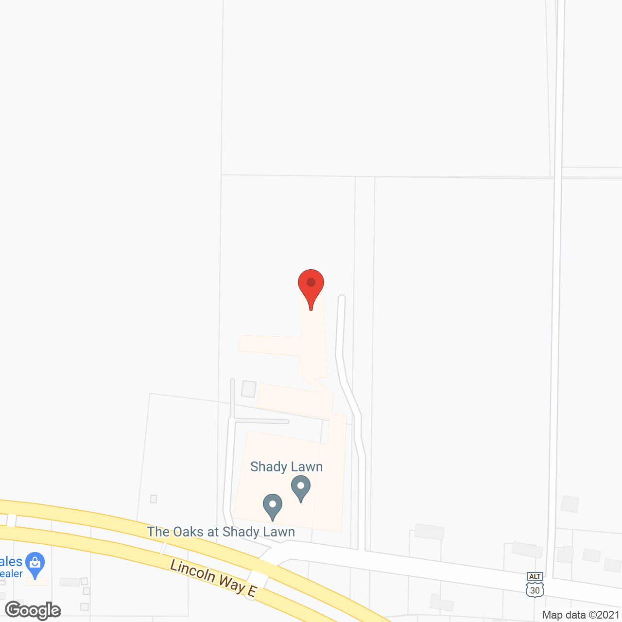 Map of the neighborhood around The Oaks at Shady Lawn
