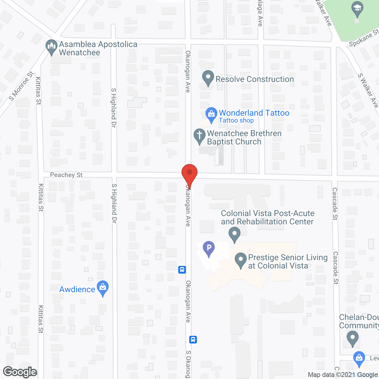 Map of the neighborhood around Prestige Senior Living at Colonial Vista