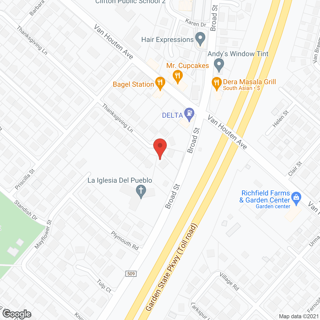 Map of the neighborhood around Mira Vie Clifton