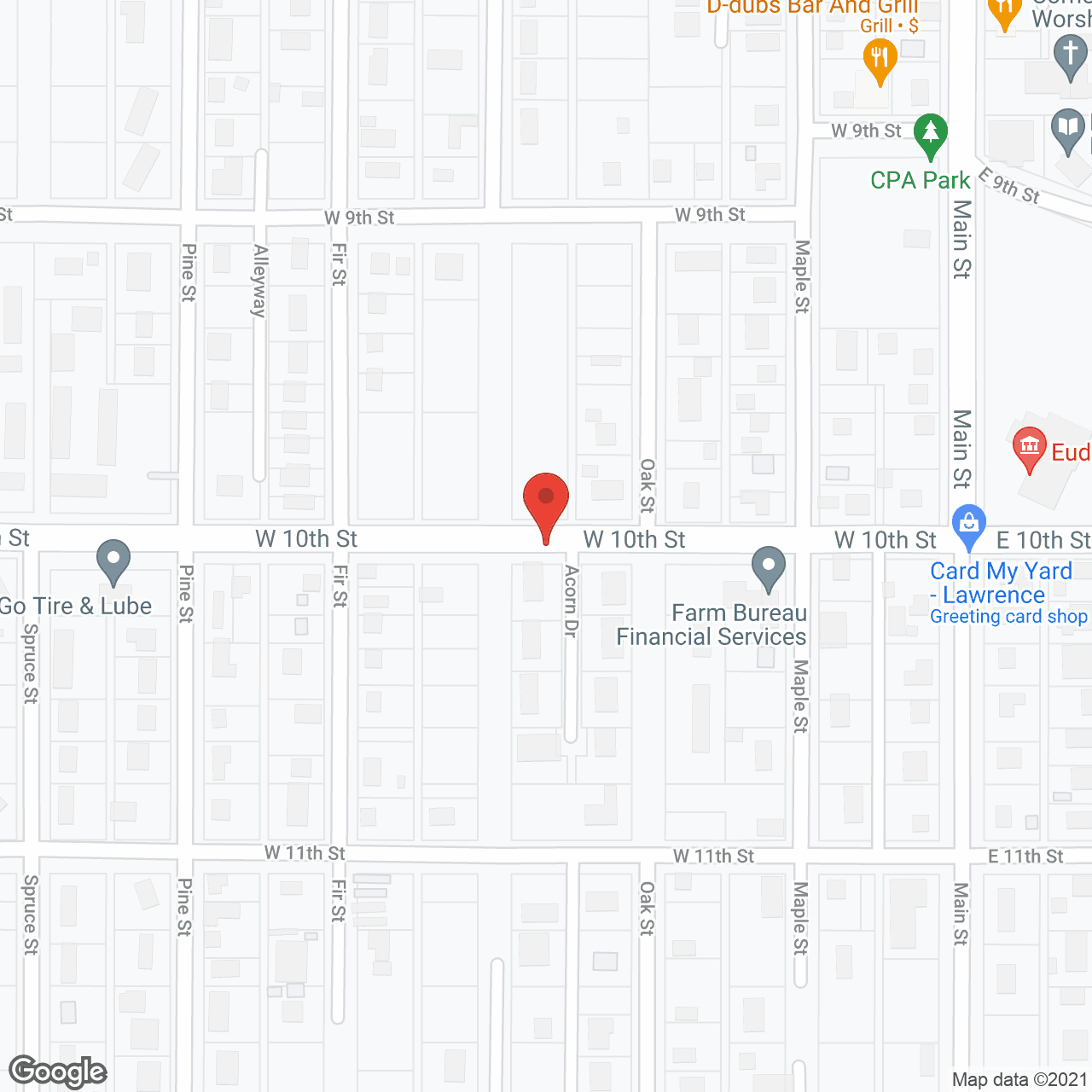 Map of the neighborhood around Homestead of Eudora