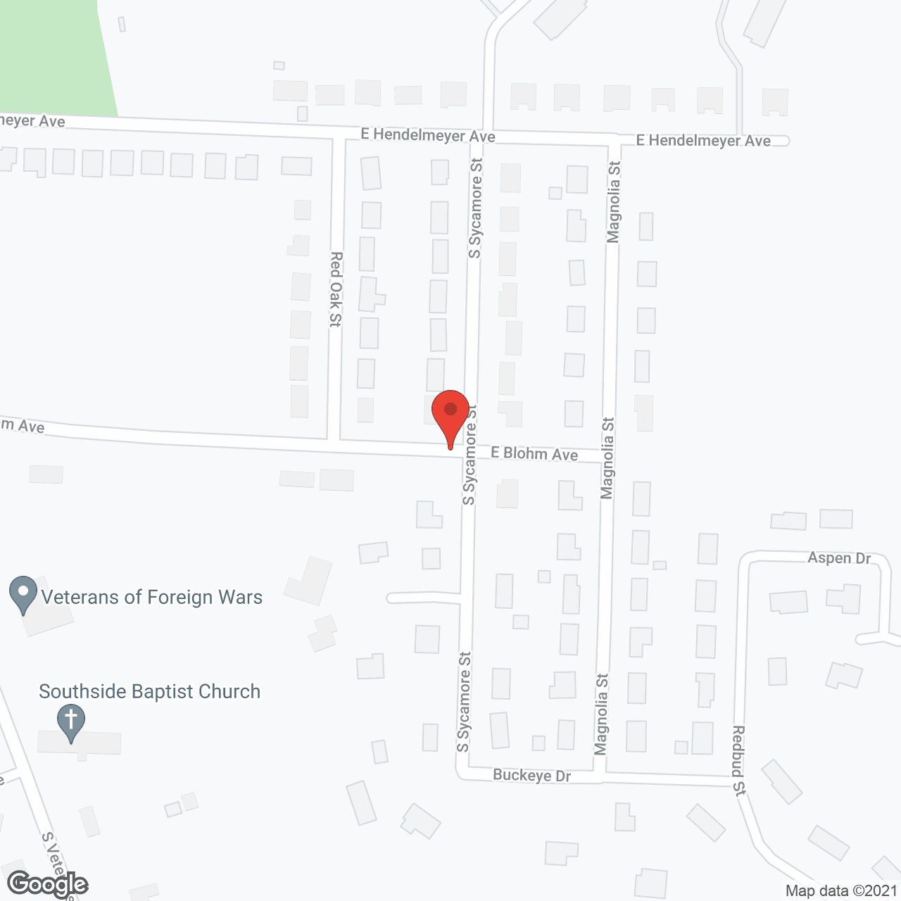 Map of the neighborhood around Willowbrook of Effingham
