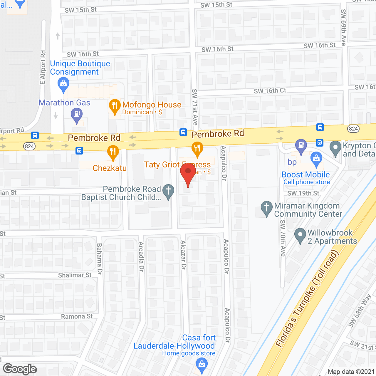 Map of the neighborhood around Tender Touch Home Care
