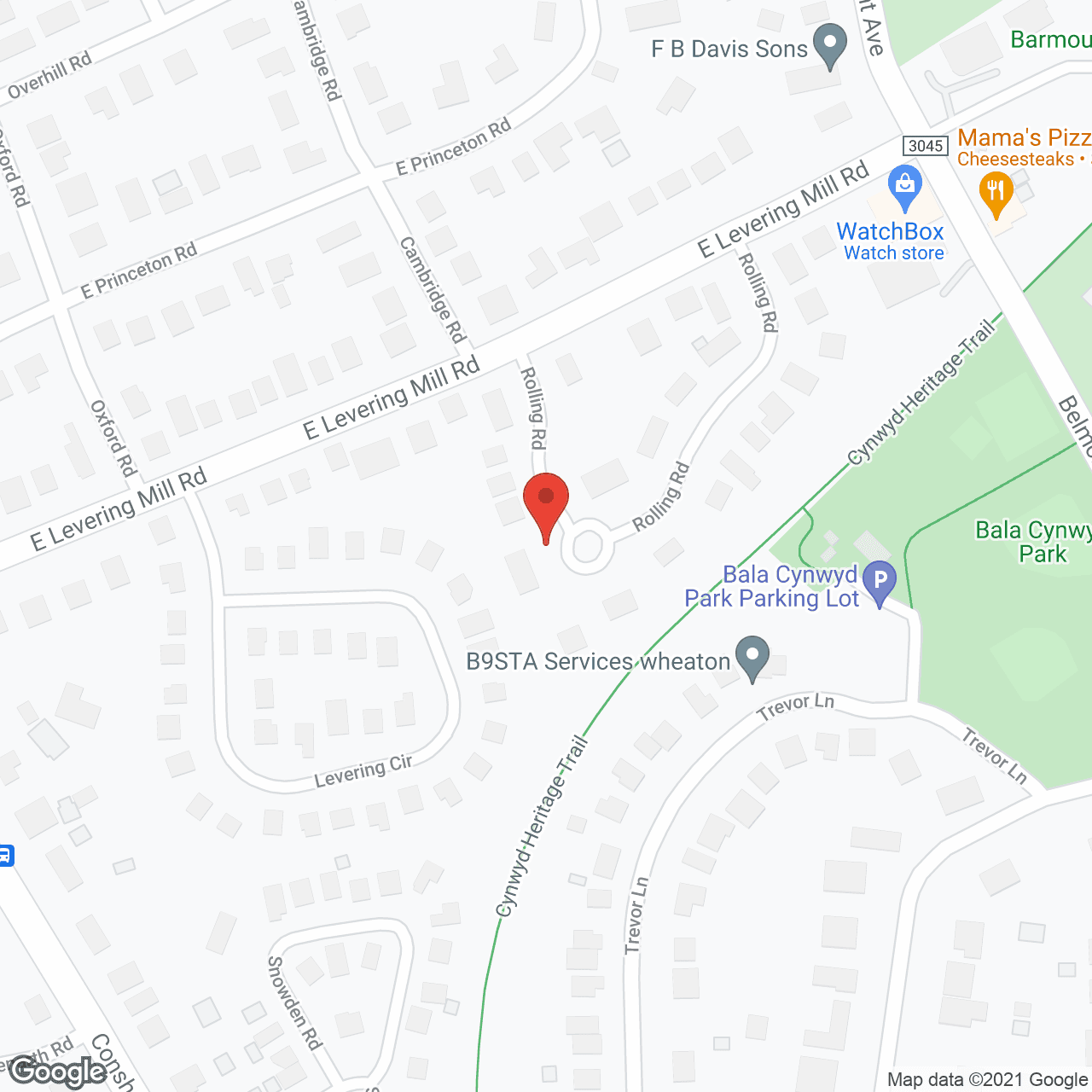 Map of the neighborhood around The Residence at Bala Cynwyd