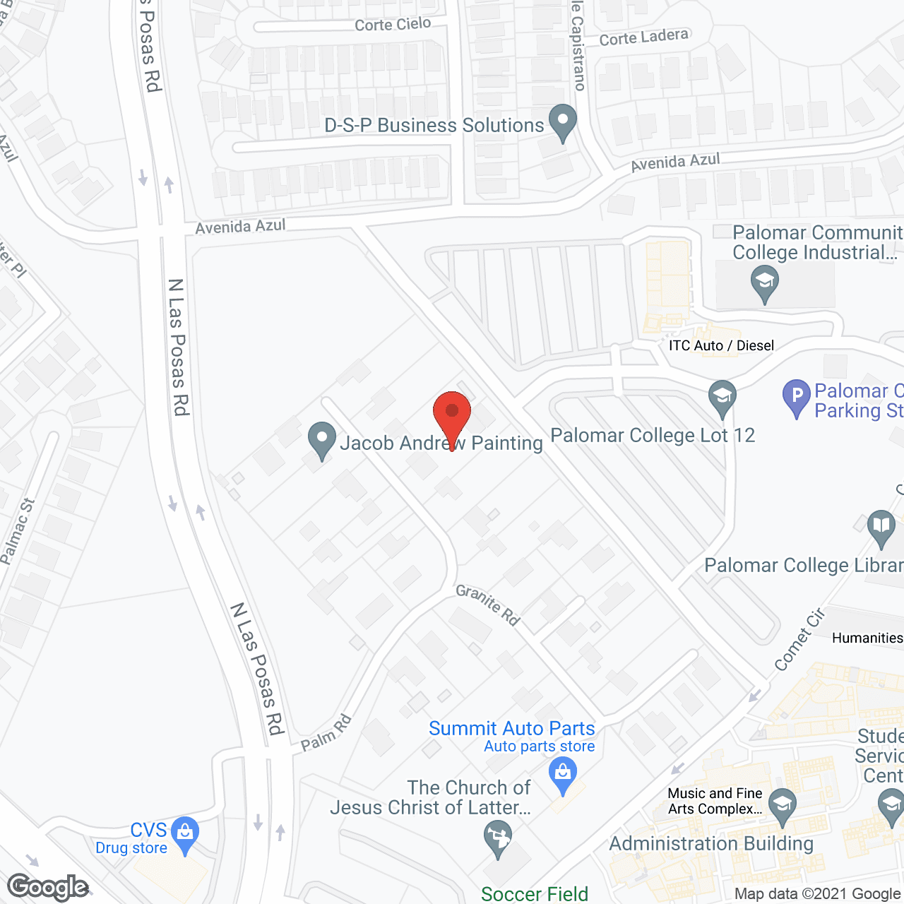 Map of the neighborhood around San Marcos Cottage