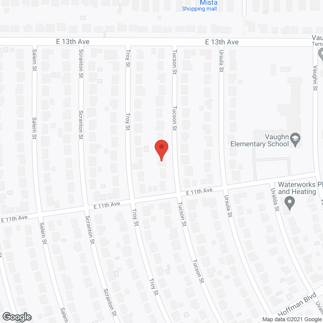 Map of the neighborhood around Dorothy's Soft Touch