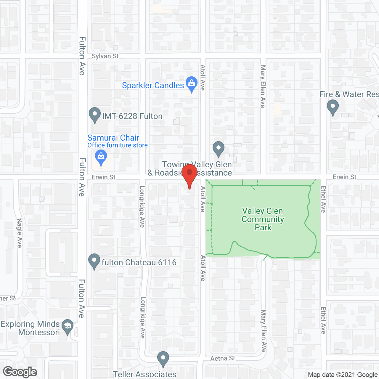 Map of the neighborhood around Royal Garden