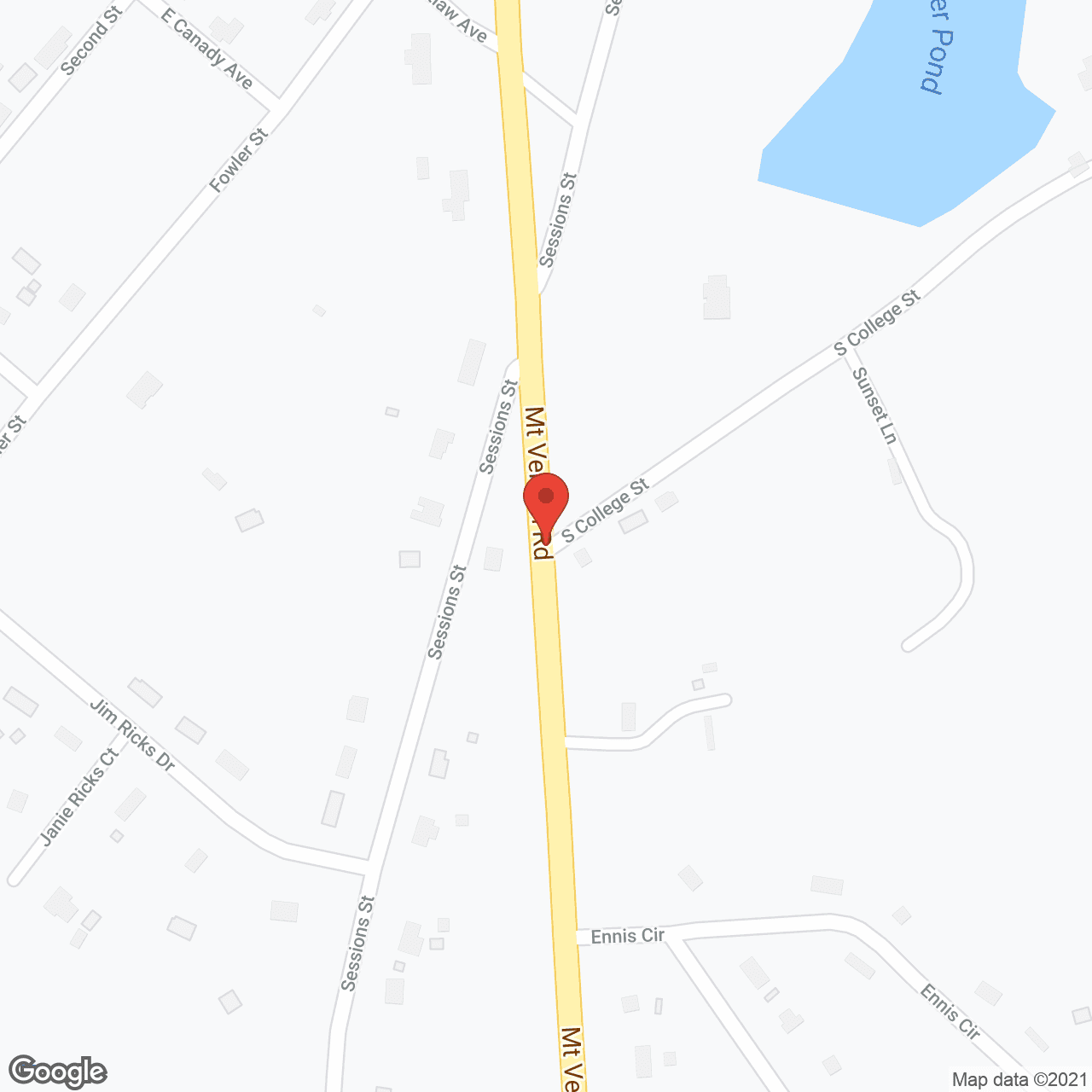 Map of the neighborhood around The Ovid B Cauley House