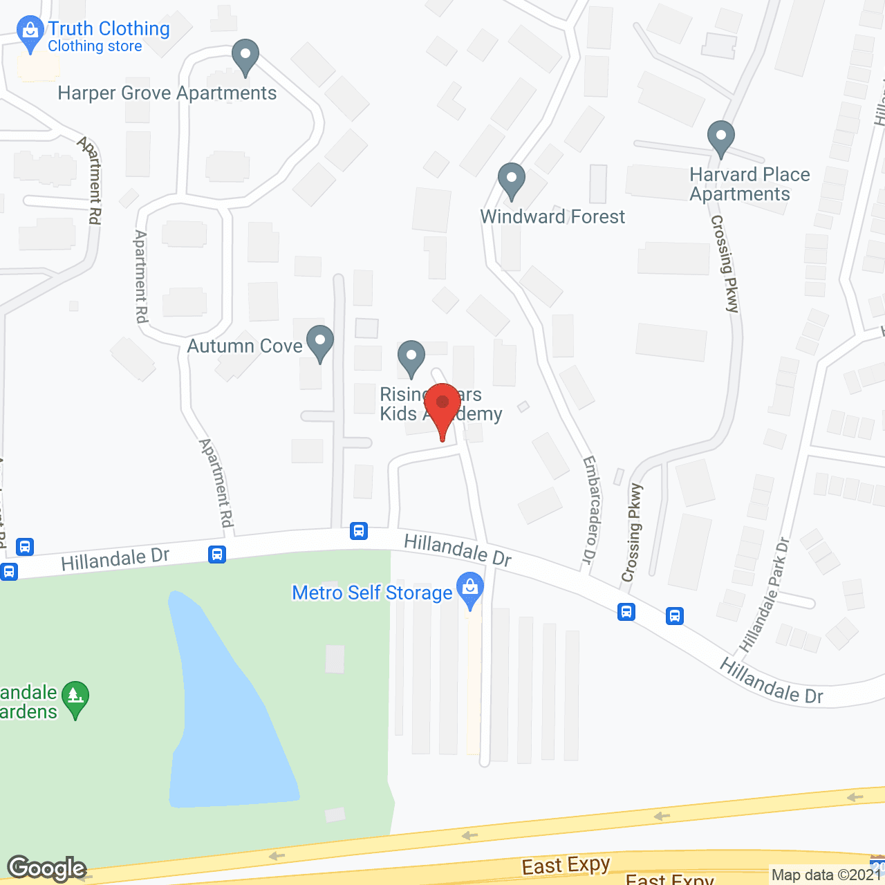 Map of the neighborhood around Precious Jewel