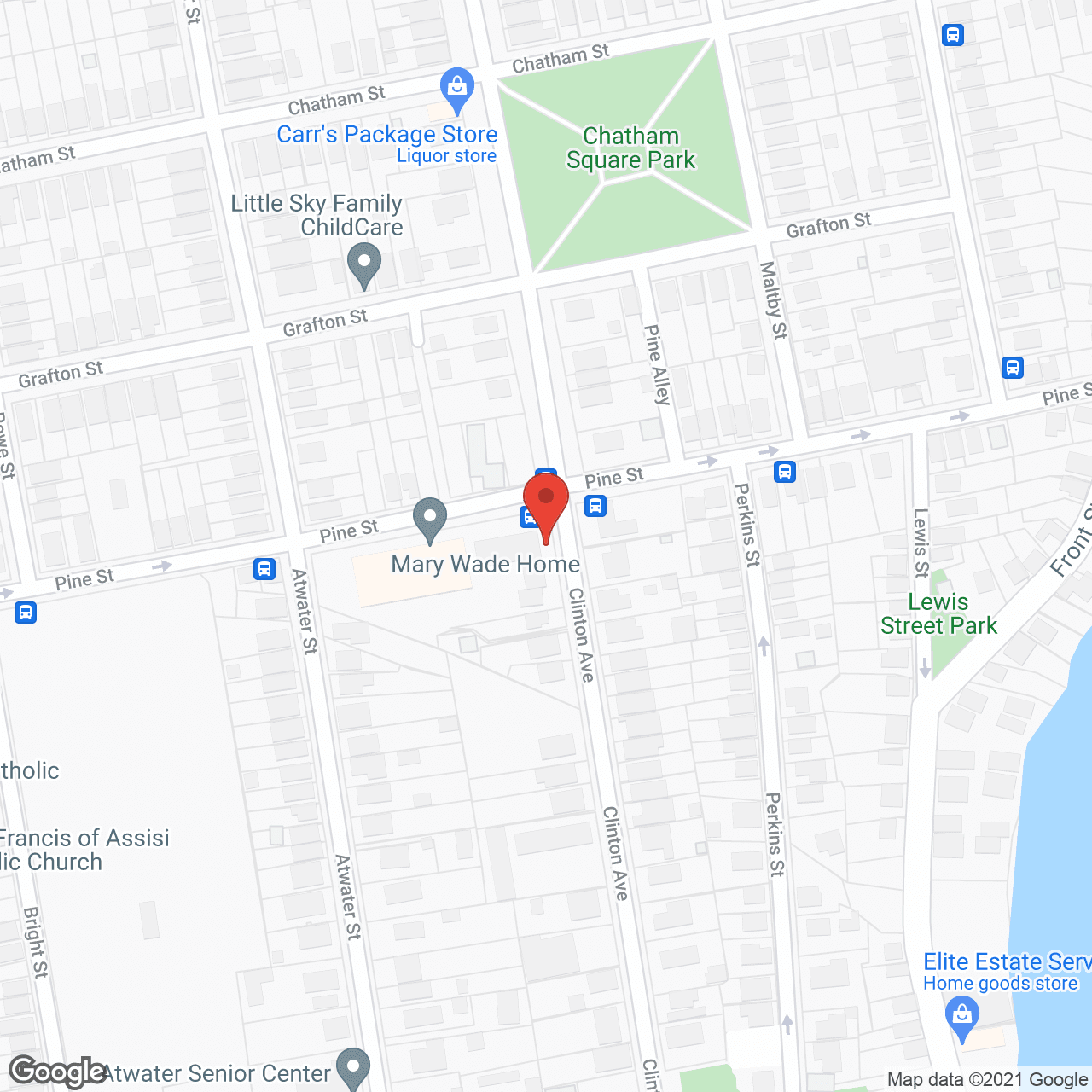 Map of the neighborhood around The Mary Wade Home - Boardman Residence