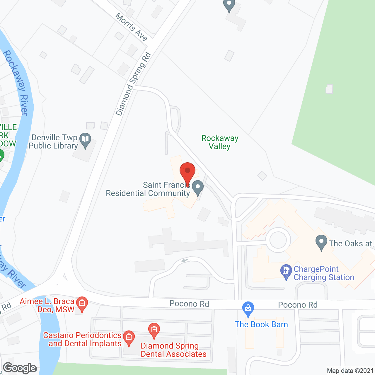 Map of the neighborhood around Saint Francis Residential Community