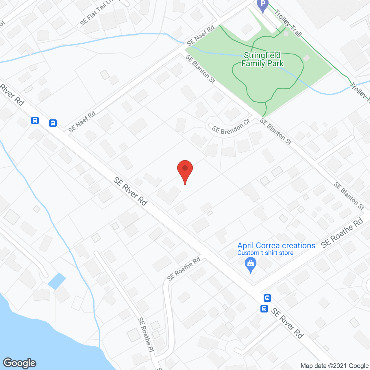 Map of the neighborhood around Riverside