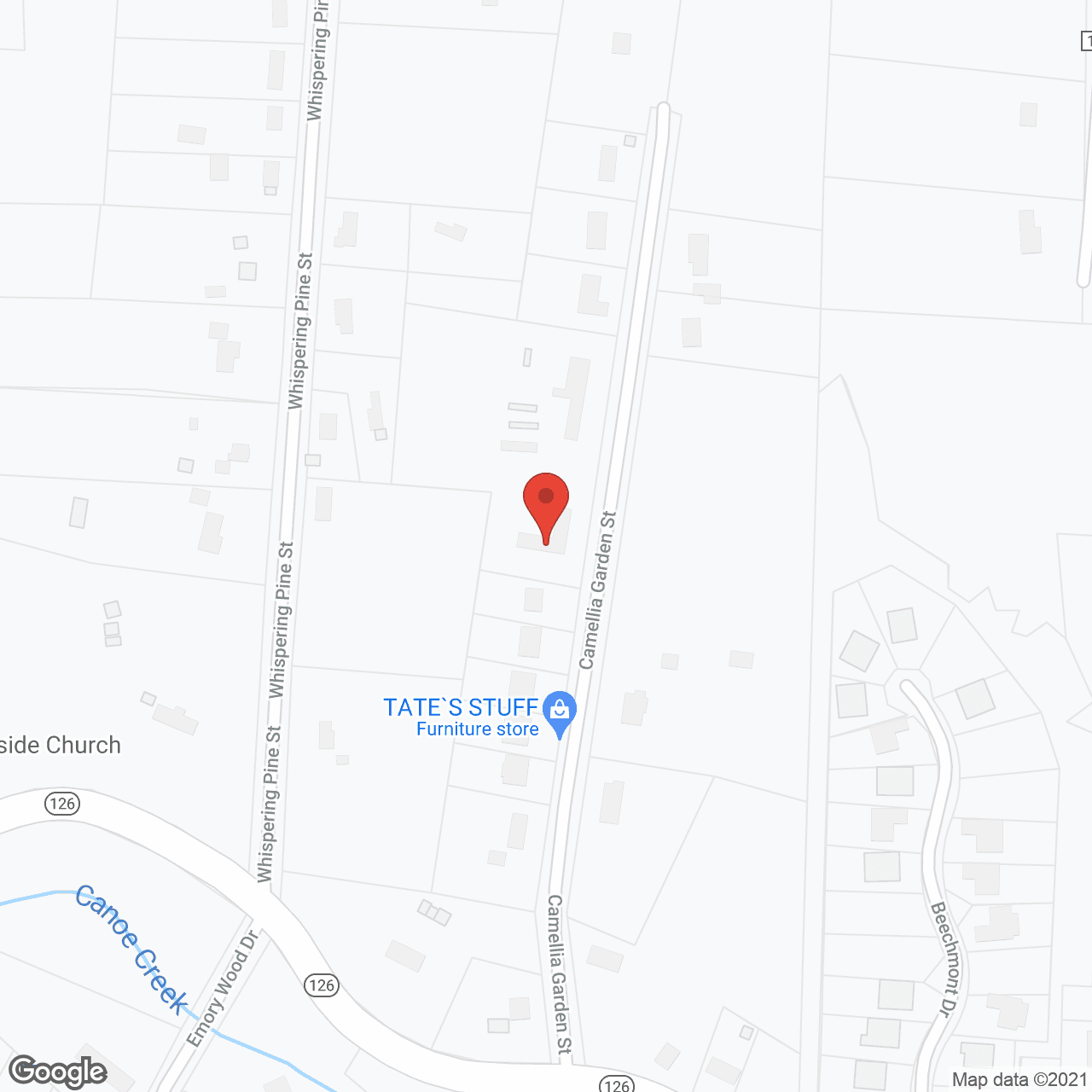 Map of the neighborhood around Burke Long Term Care