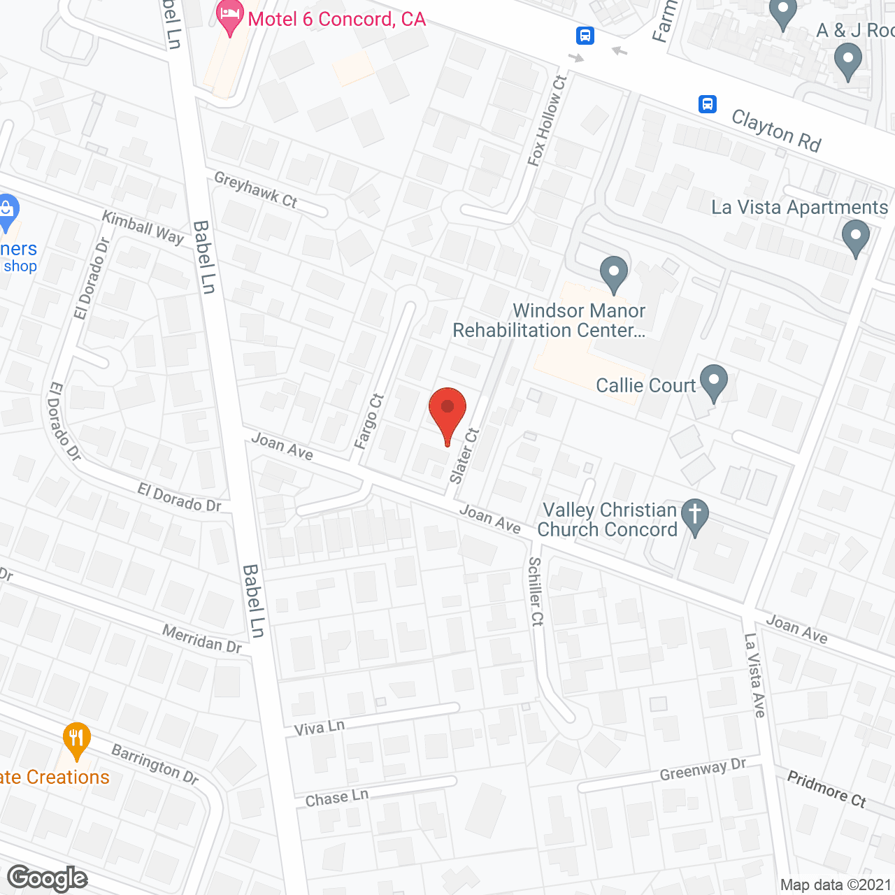 Map of the neighborhood around Trinityville