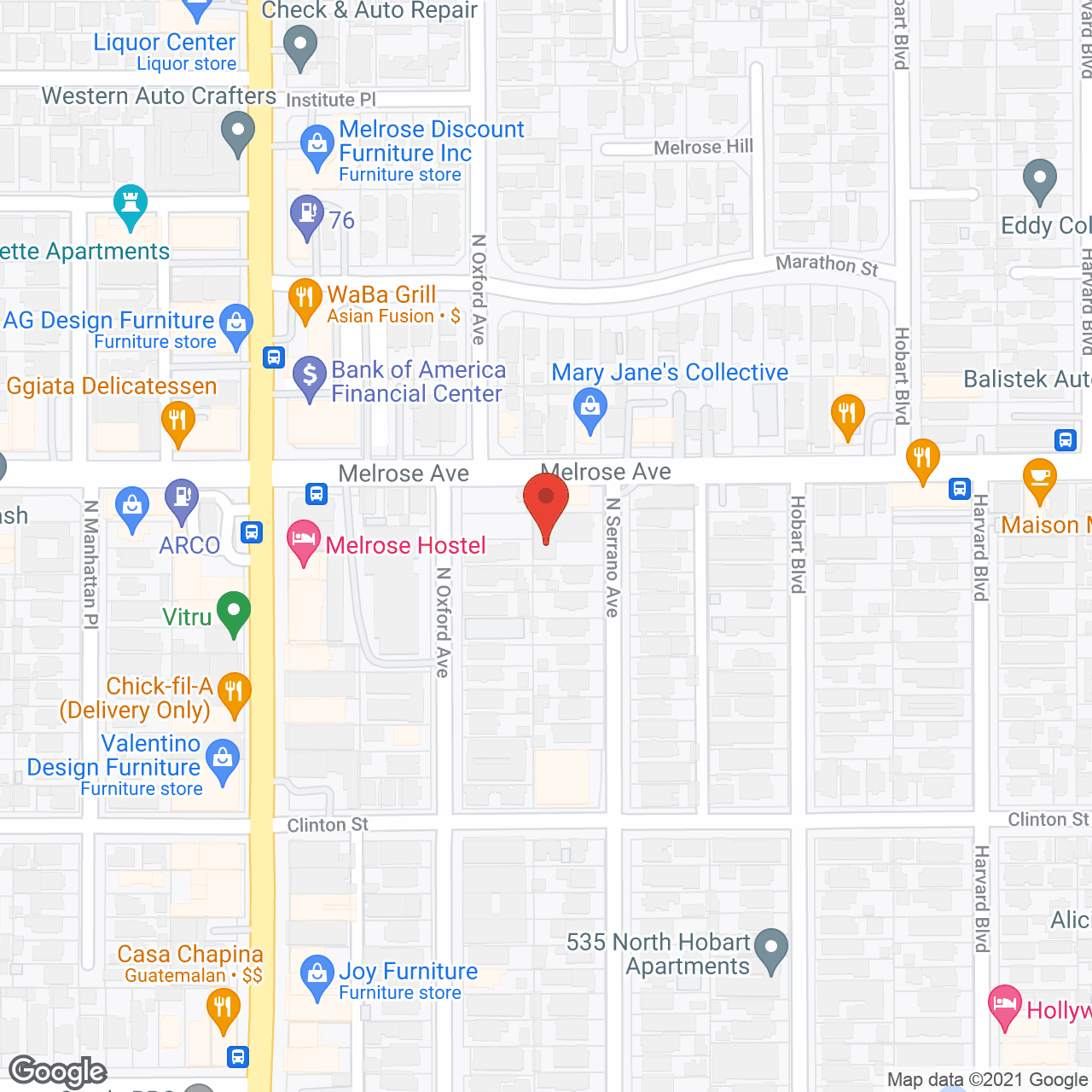 Map of the neighborhood around St. John of Kronstadt Memorial