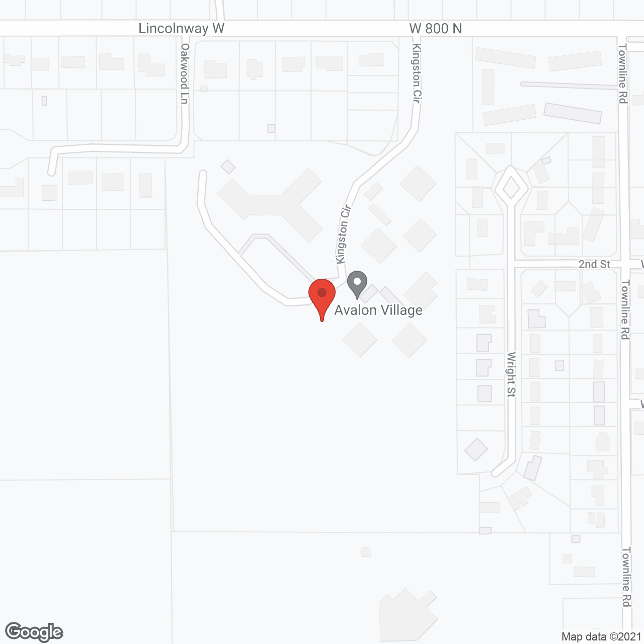Map of the neighborhood around Avalon Village Garden Homes