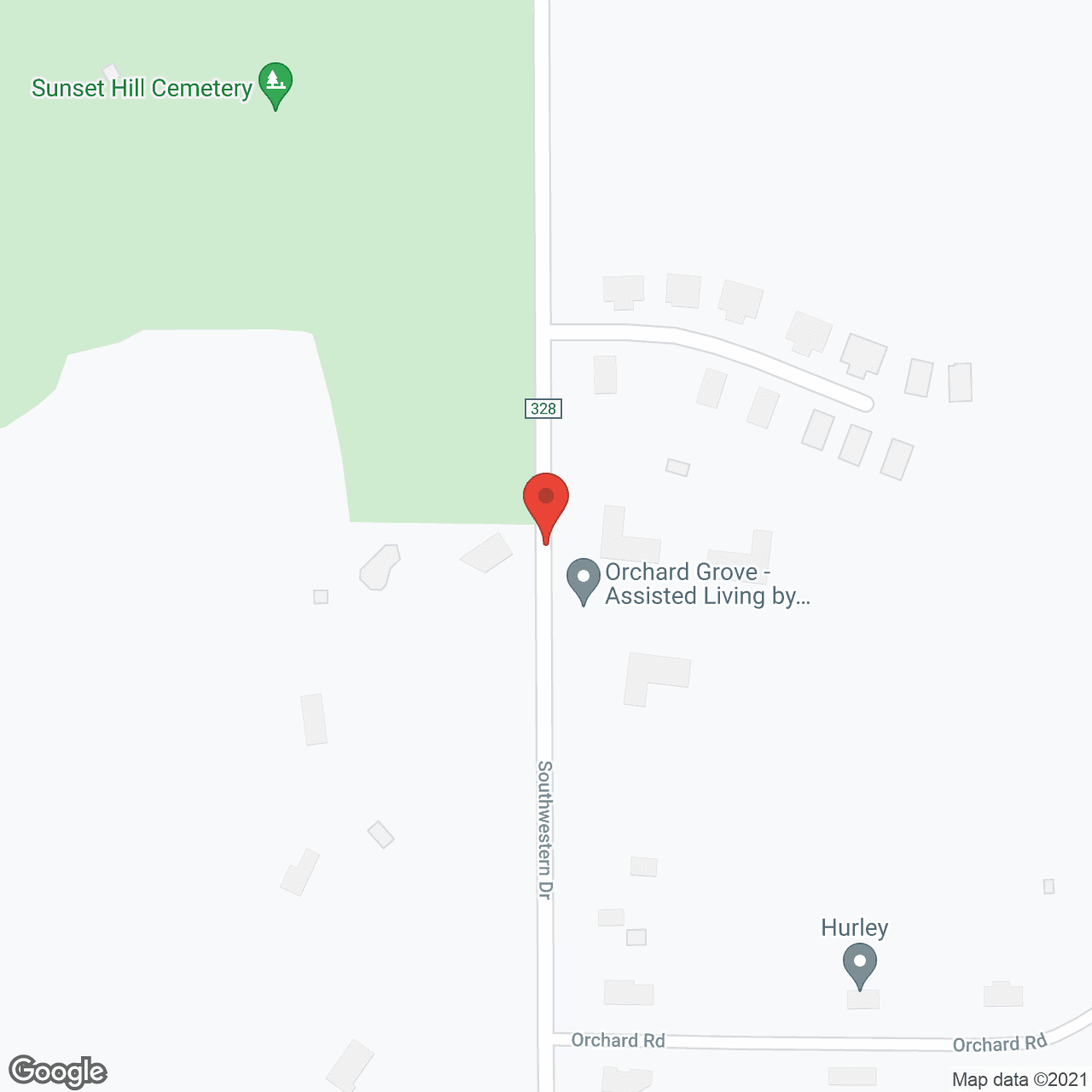 Map of the neighborhood around The Woodlands