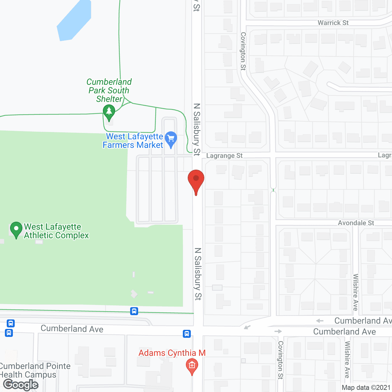 Map of the neighborhood around Westminster Village