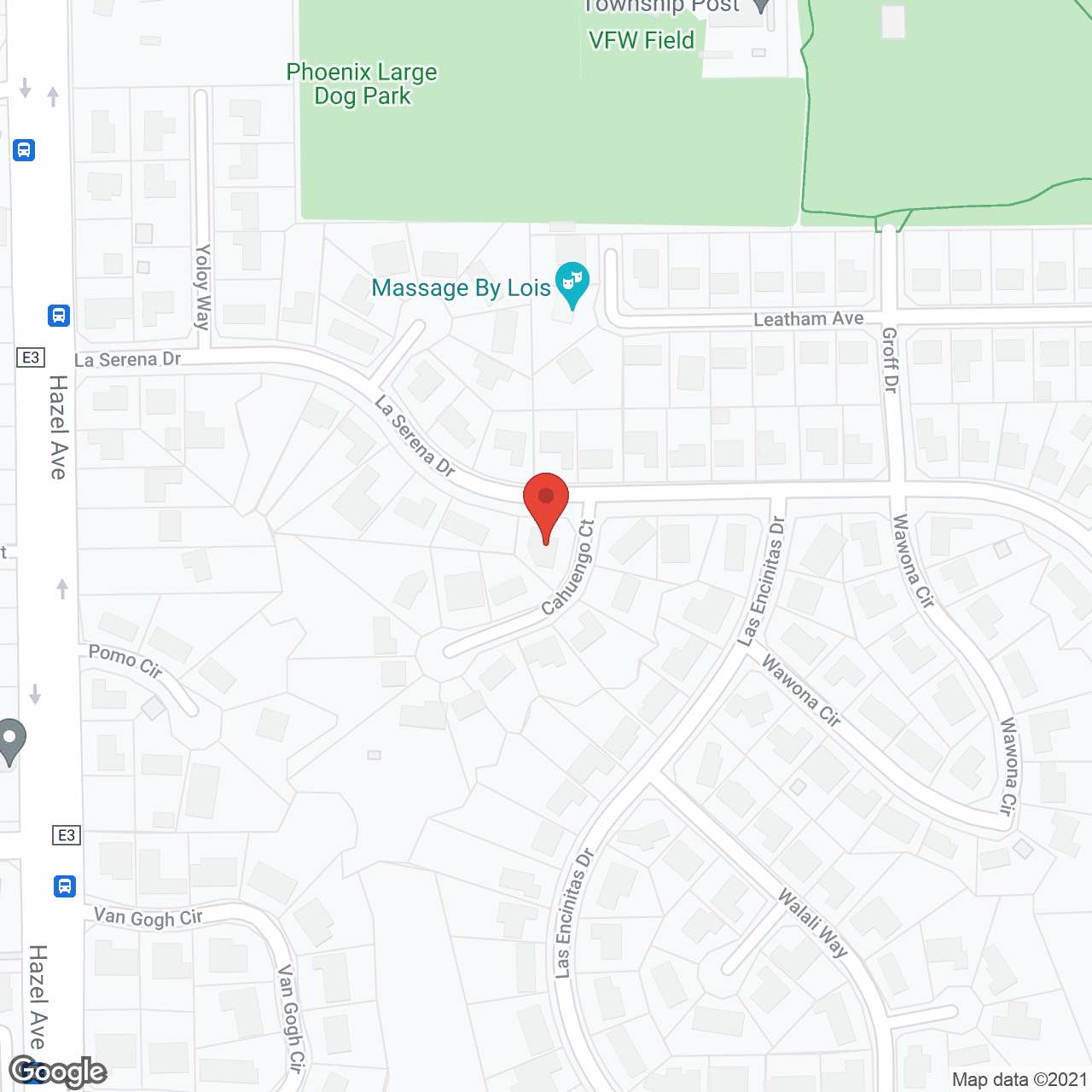 Map of the neighborhood around La Serena House