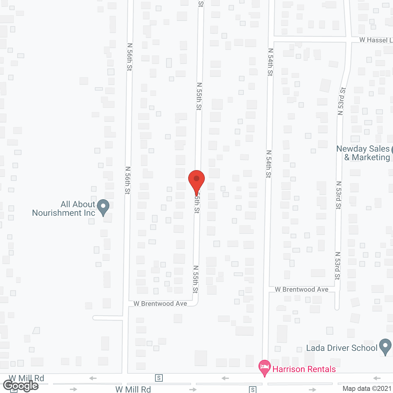Map of the neighborhood around A Better Living Family Service