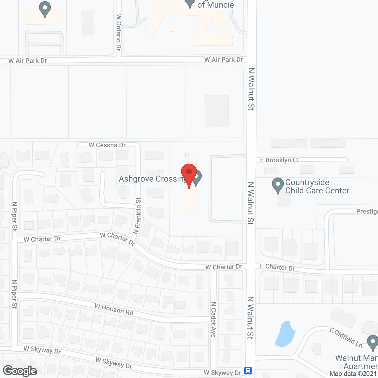 Map of the neighborhood around Ashgrove Crossing