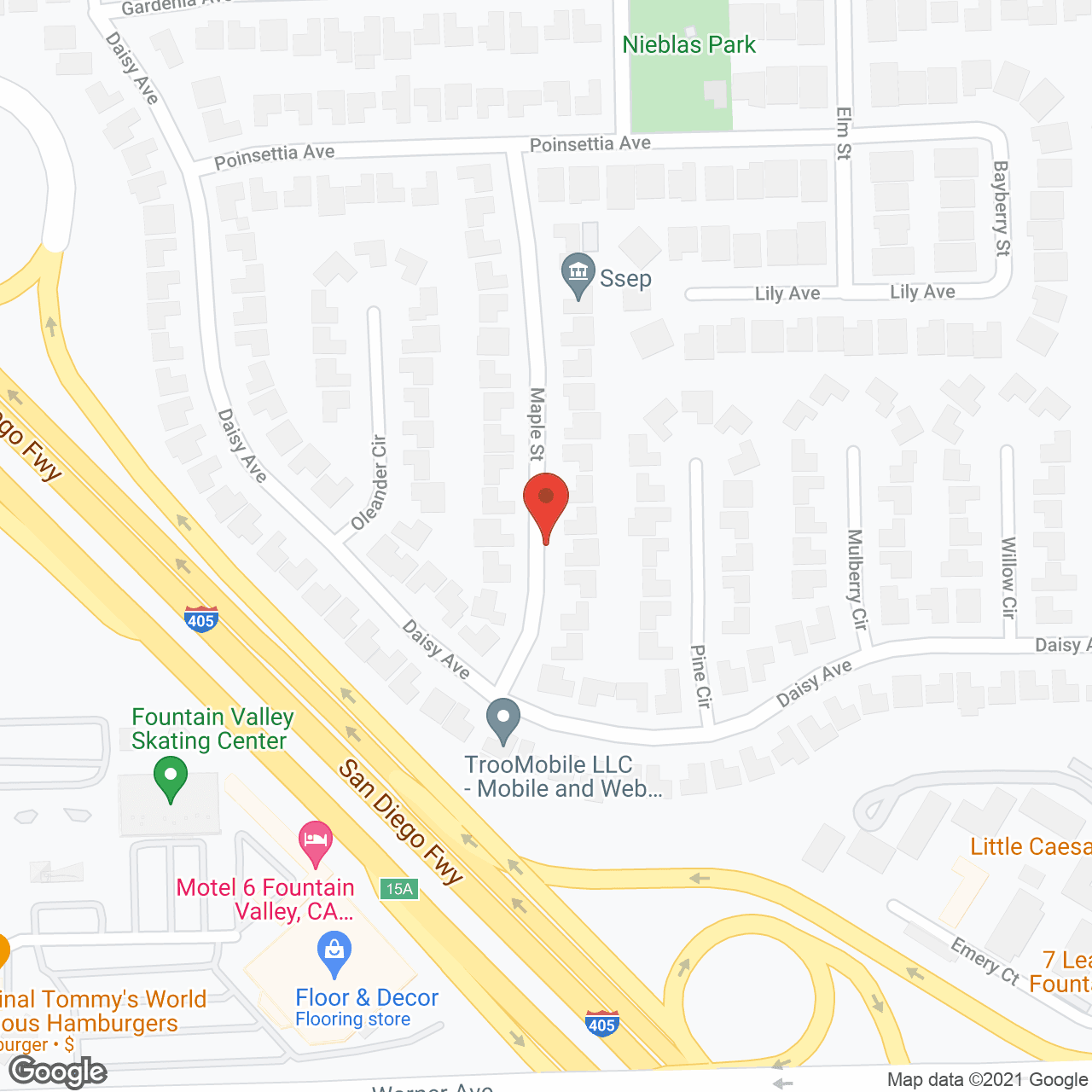 Map of the neighborhood around Fountain Gardens #1