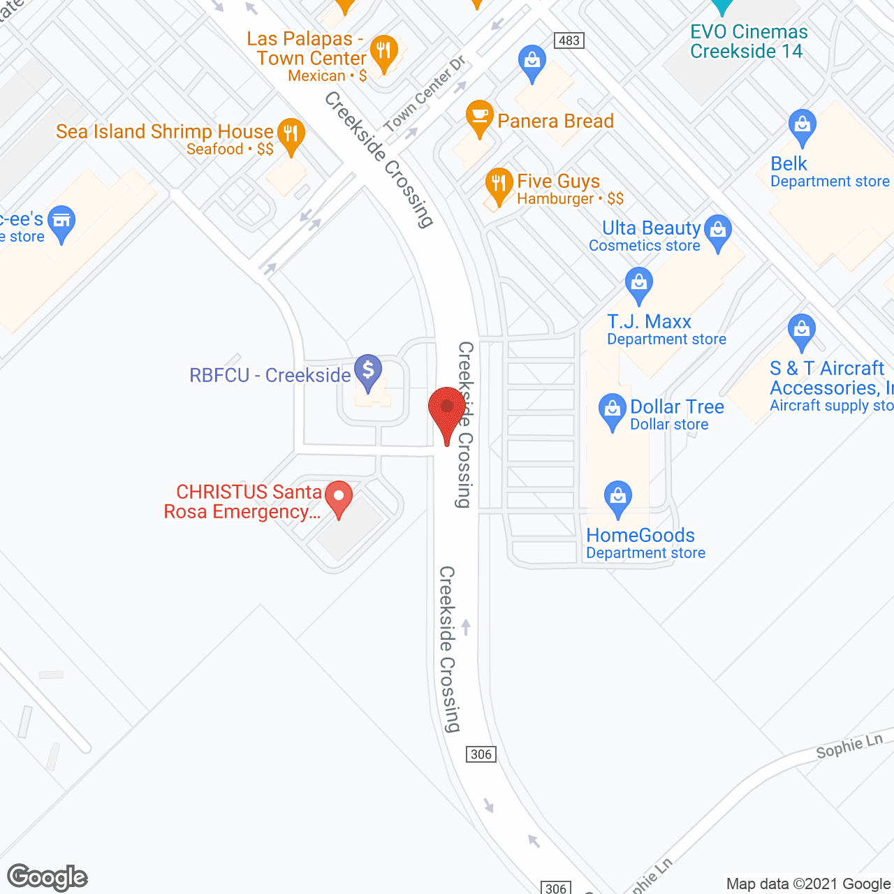 Map of the neighborhood around The Blake at New Braunfels