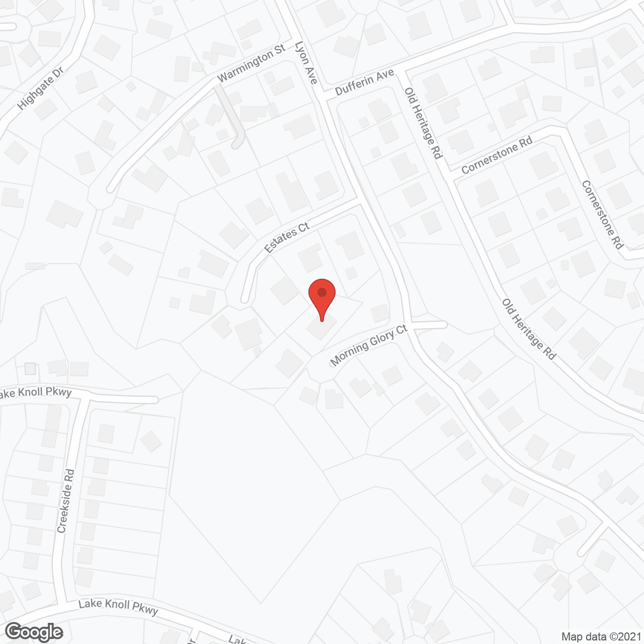 Map of the neighborhood around Morning Glory Senior Care