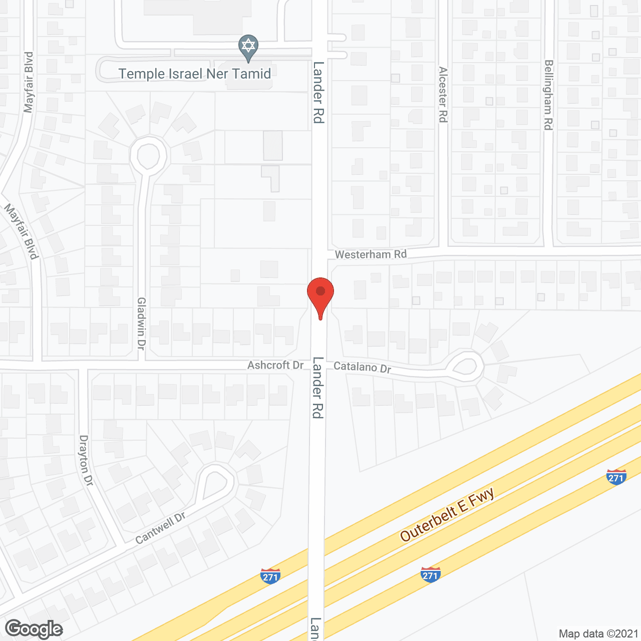 Map of the neighborhood around The Ashton at Mayfield Heights