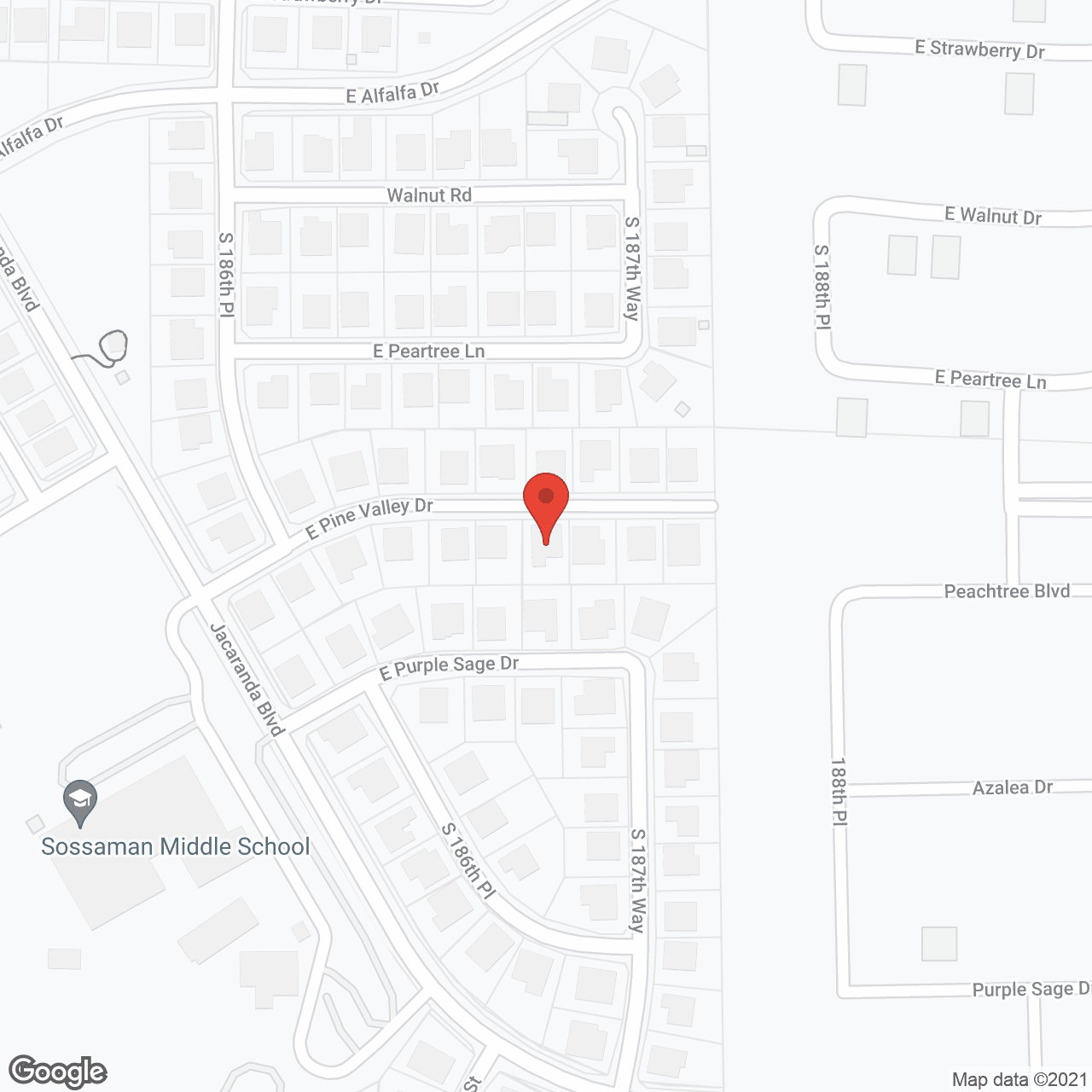 Map of the neighborhood around Allegiance Senior Living