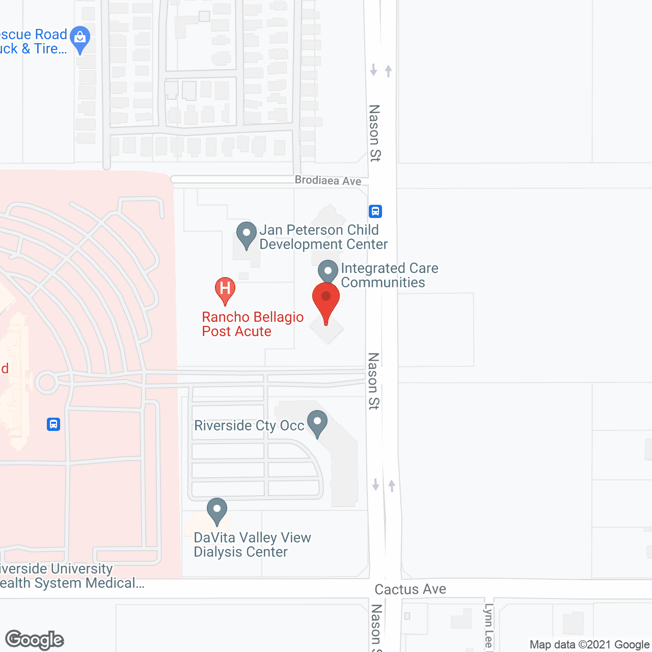 Map of the neighborhood around Integrated Care Communities A2