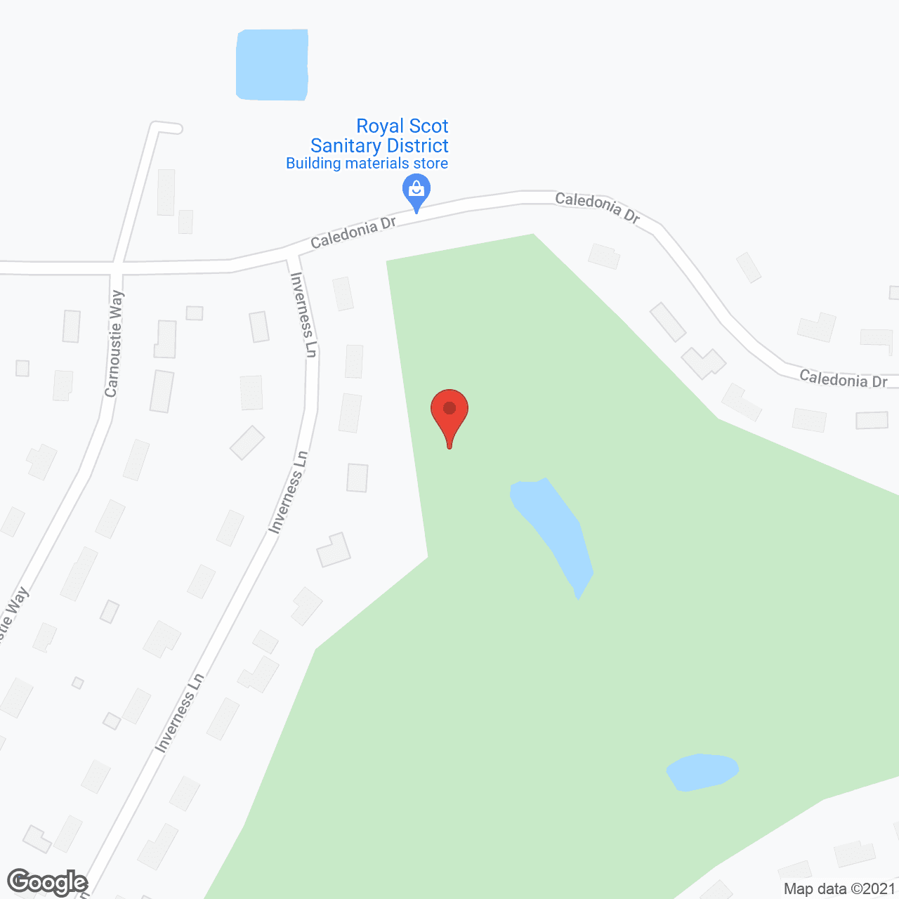 Map of the neighborhood around Anna's House