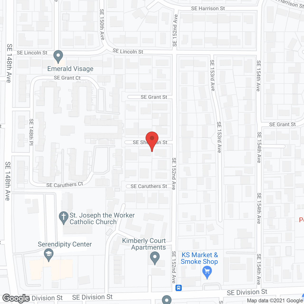 Map of the neighborhood around Sherman Adult Care Home