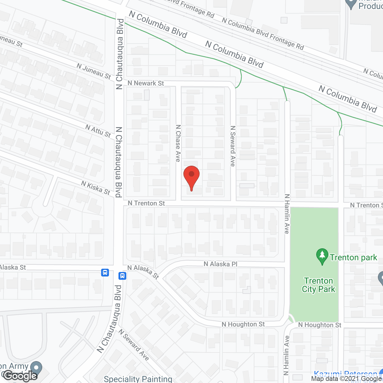 Map of the neighborhood around Steve's Bunkhouse ACH