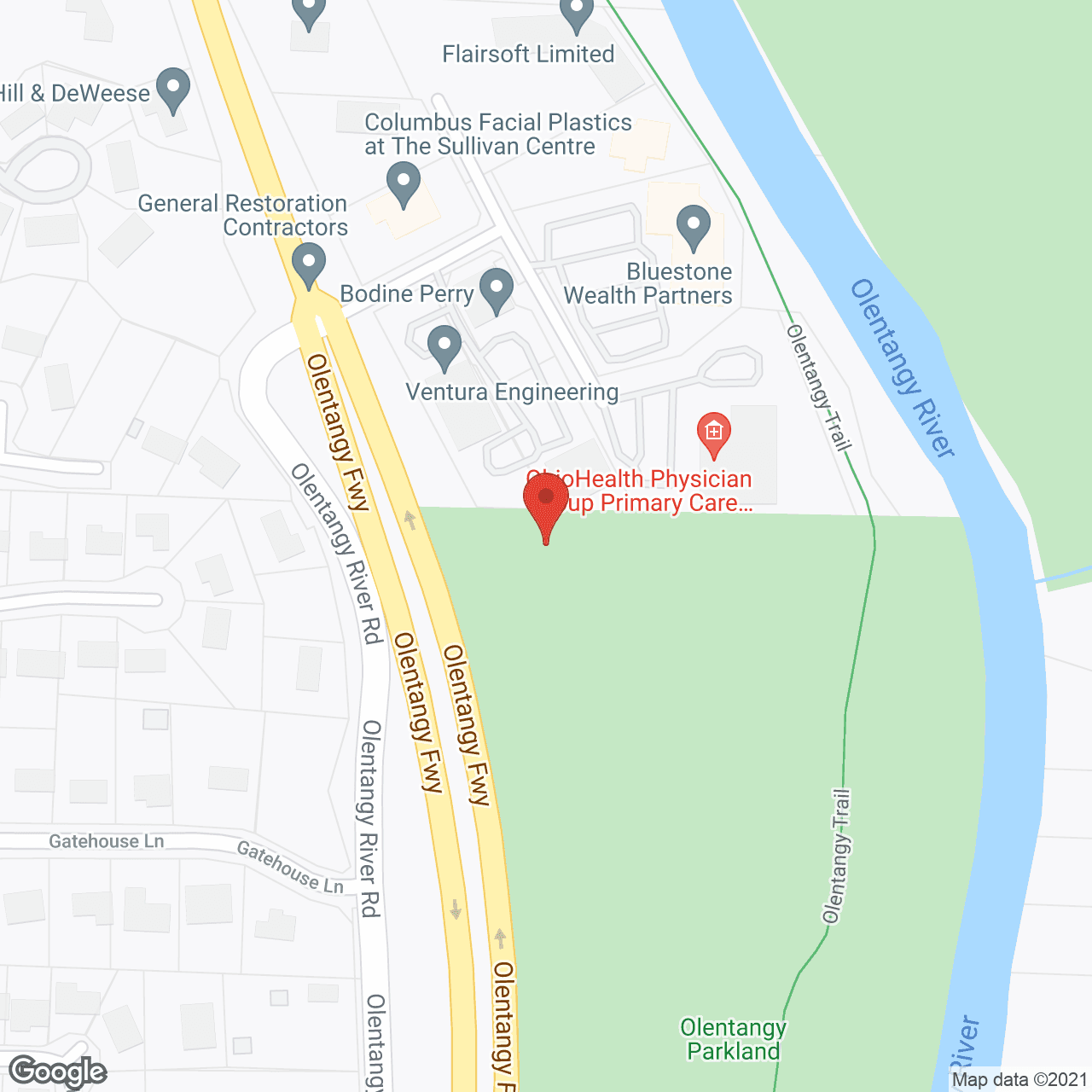 Map of the neighborhood around The Bristol