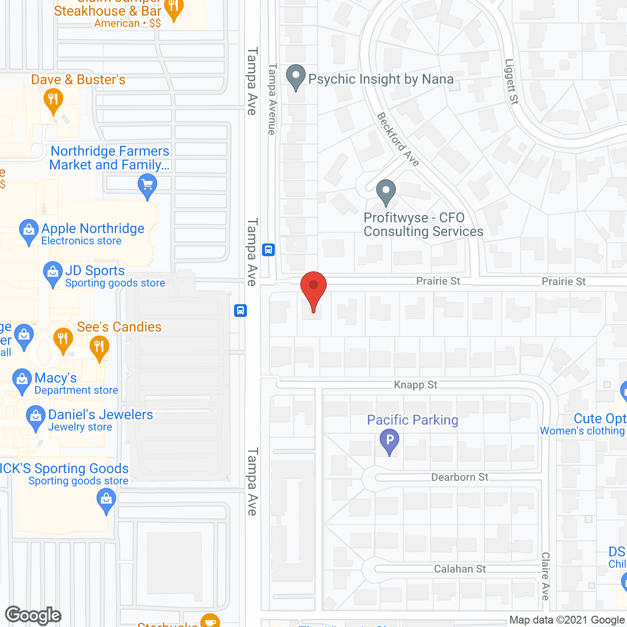 Map of the neighborhood around Northridge Golden Nest II