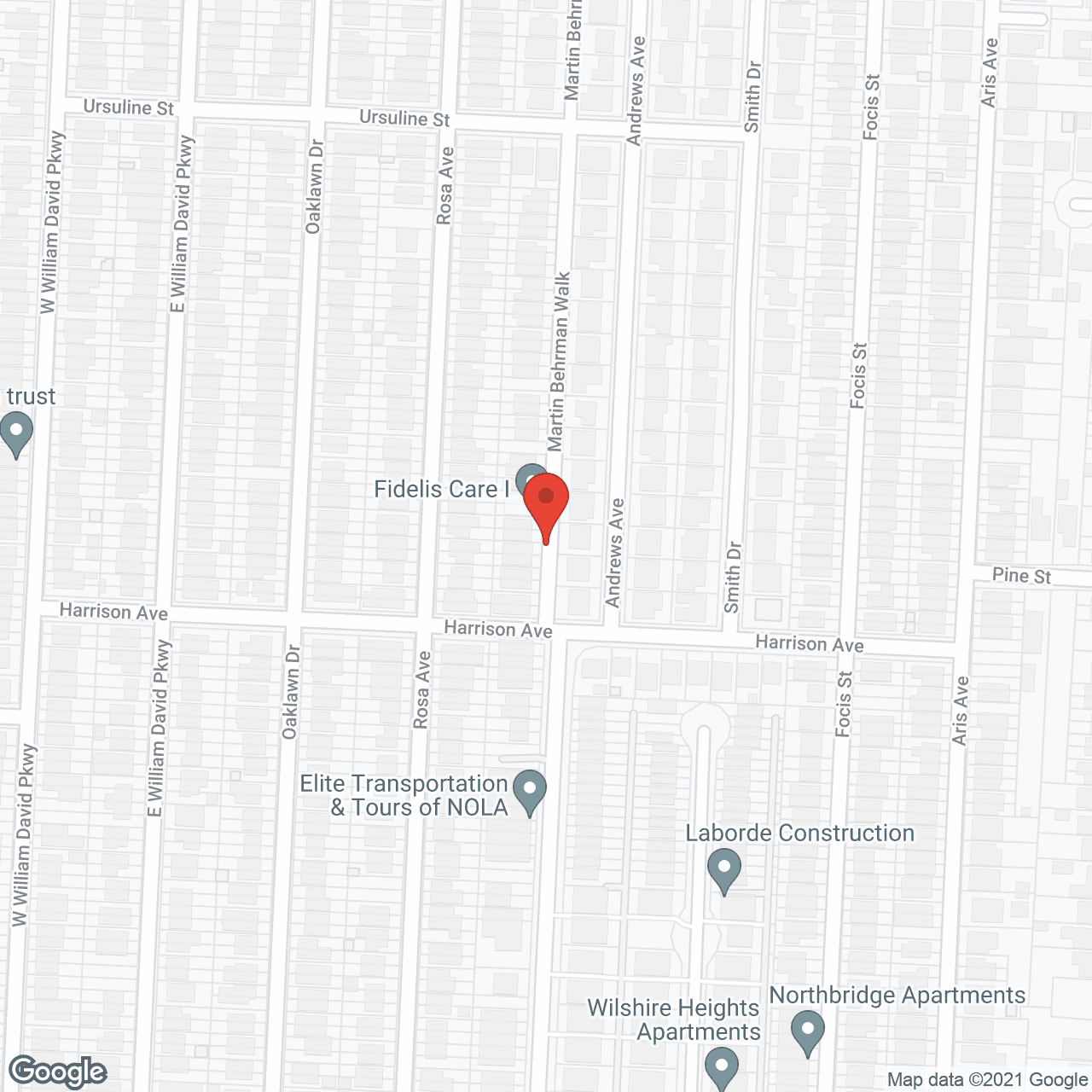 Map of the neighborhood around Fidelis Care I