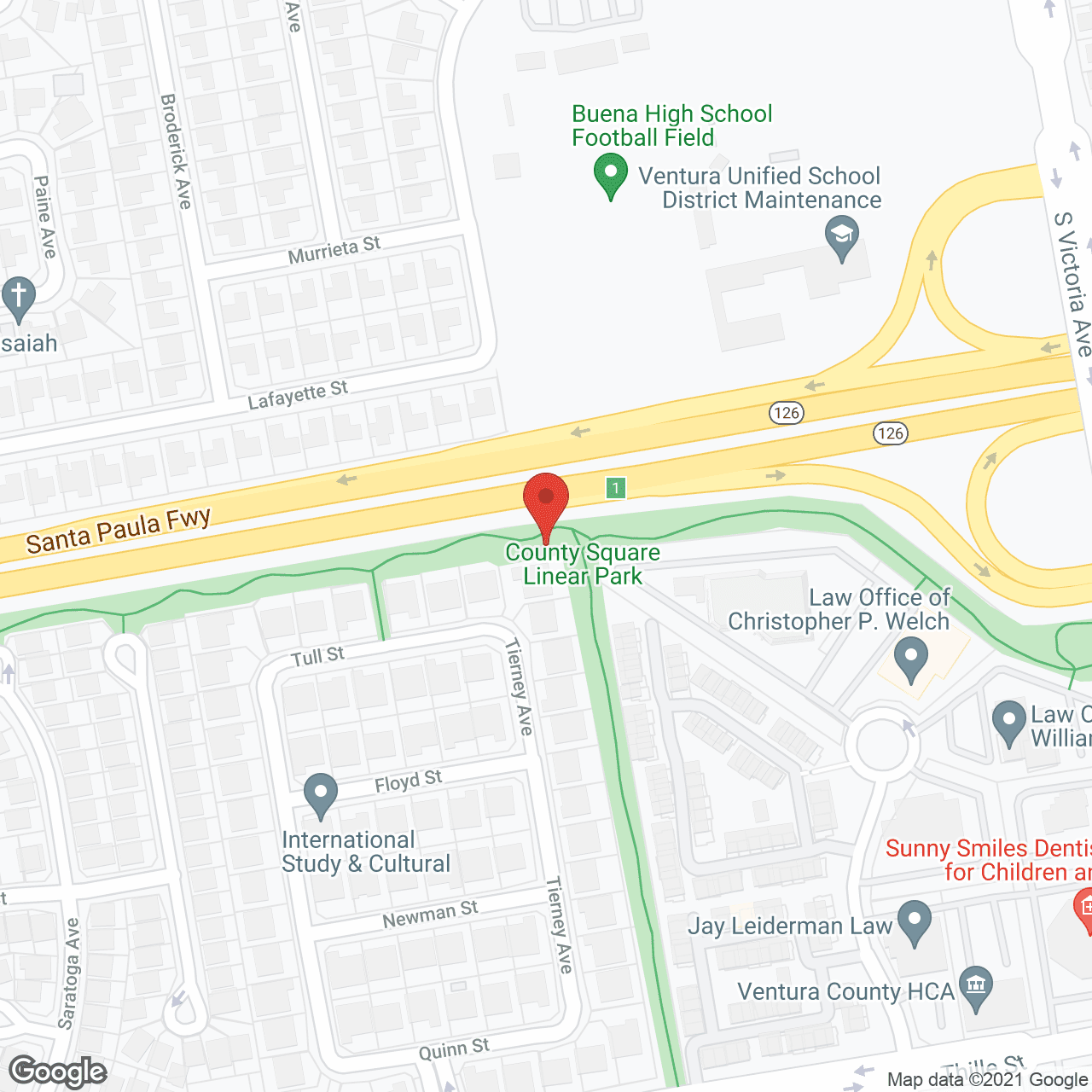 Map of the neighborhood around The Varsity Manor