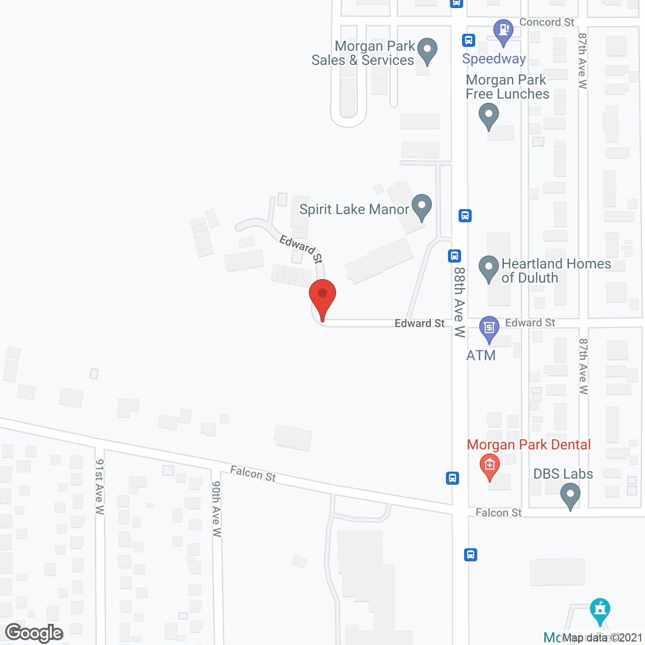 Map of the neighborhood around Morgan Park
