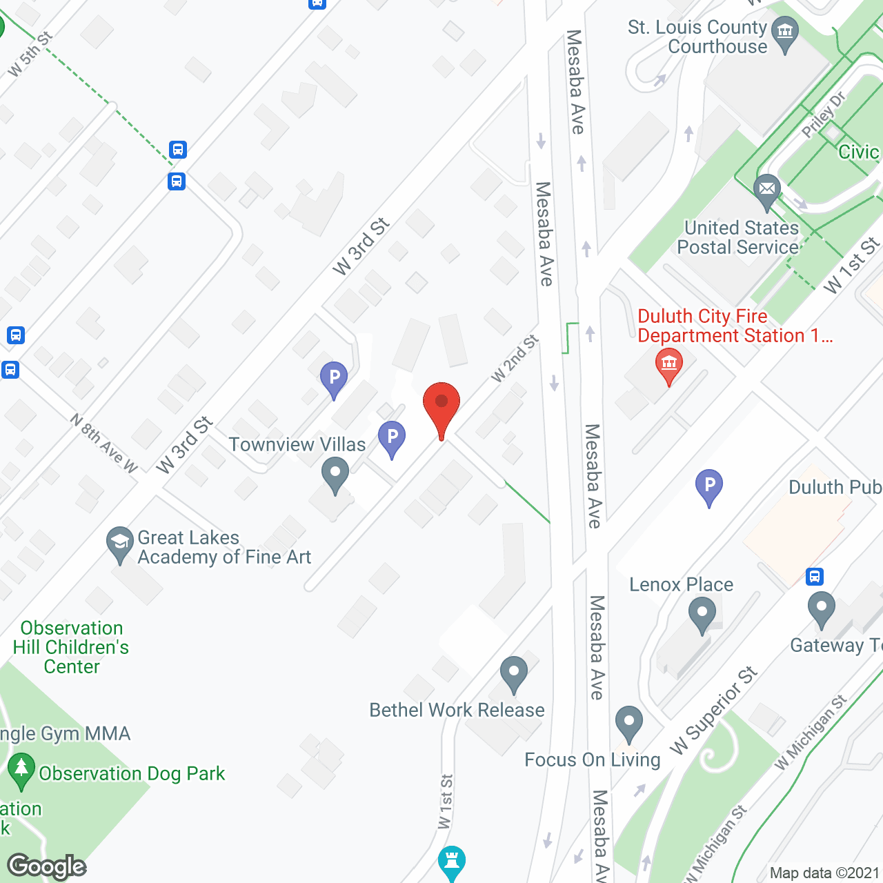Map of the neighborhood around Munger Terrace