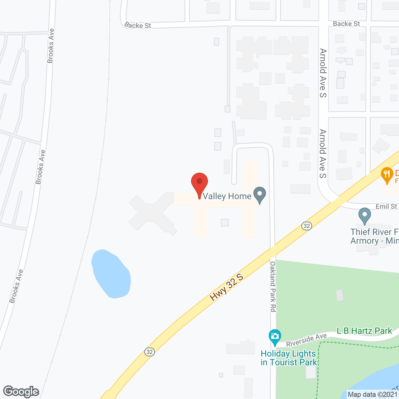 Map of the neighborhood around Valley Assisted Living