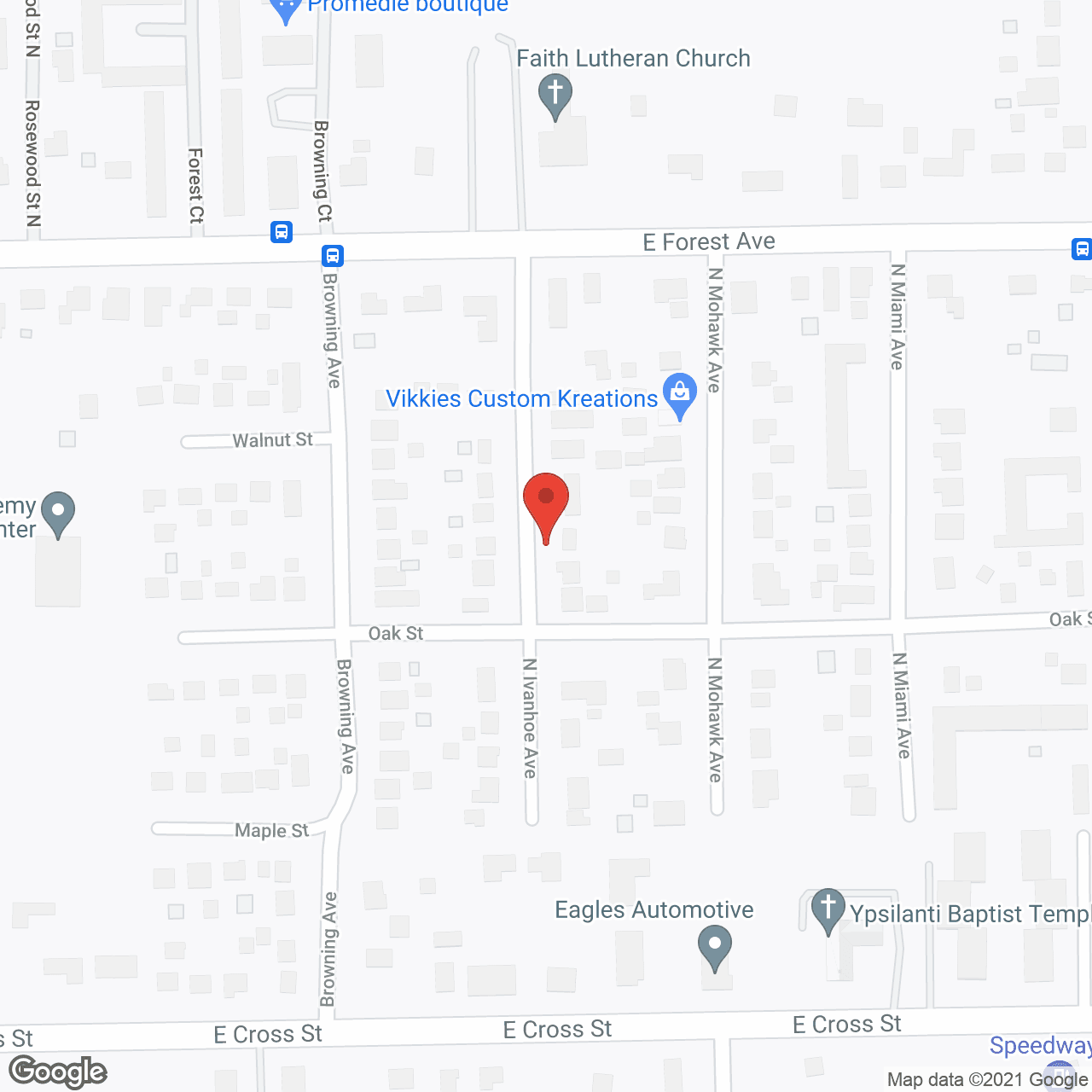 Map of the neighborhood around Vibrant Life Superior Township