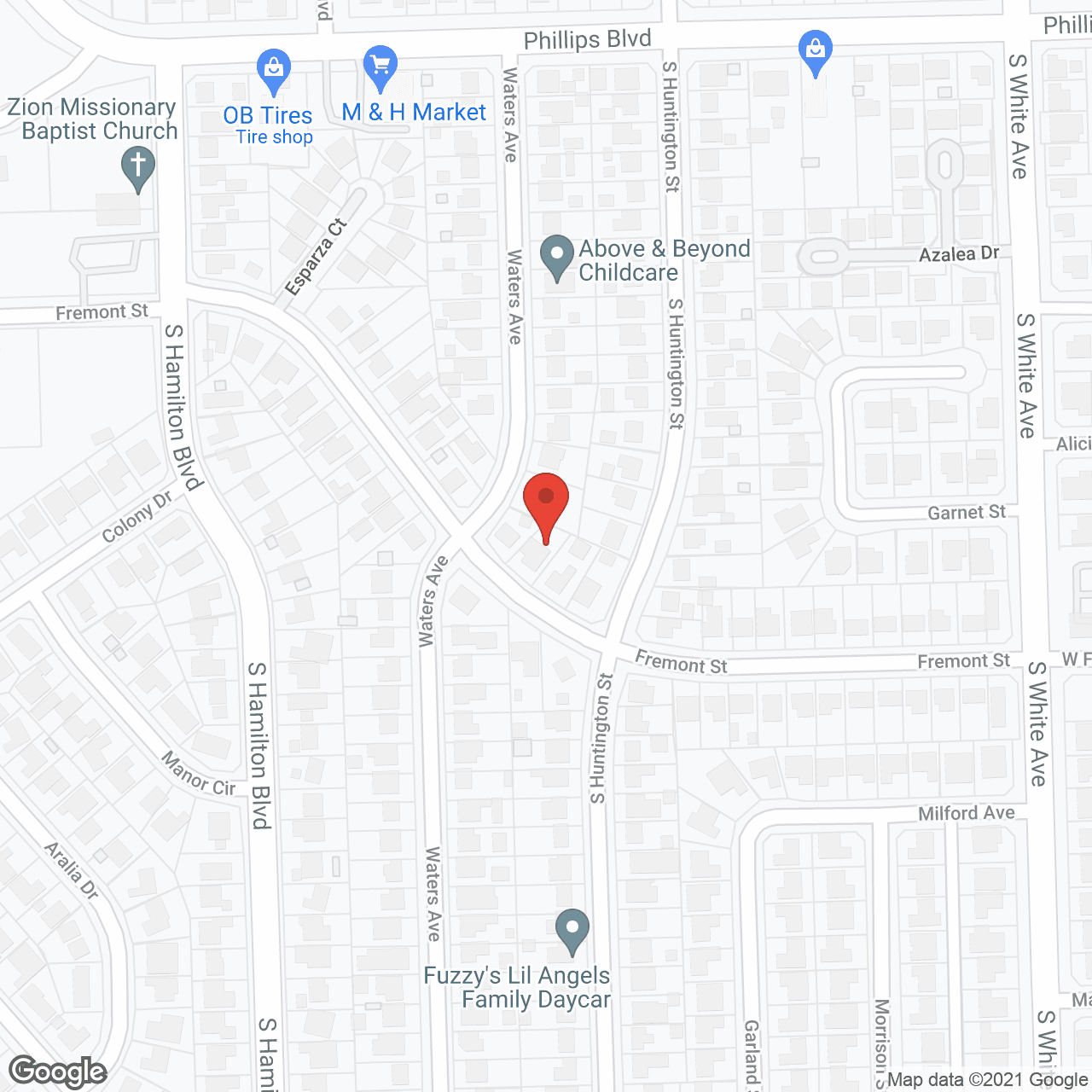Map of the neighborhood around Gracious Homes
