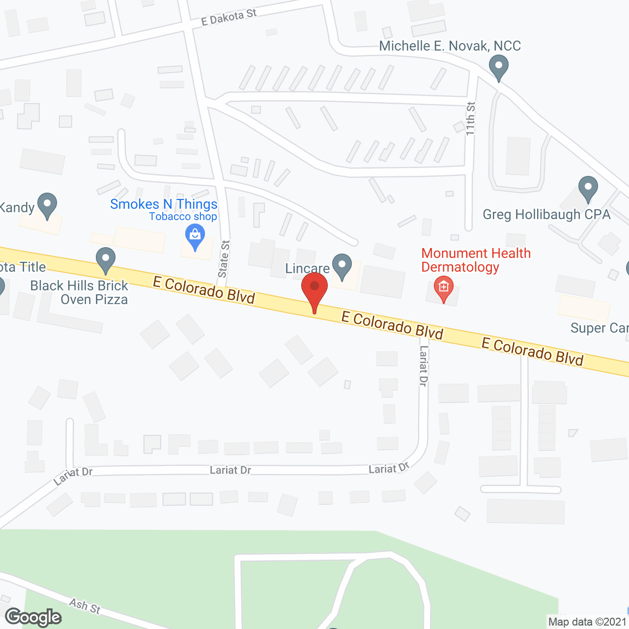 Map of the neighborhood around Canyon Estates