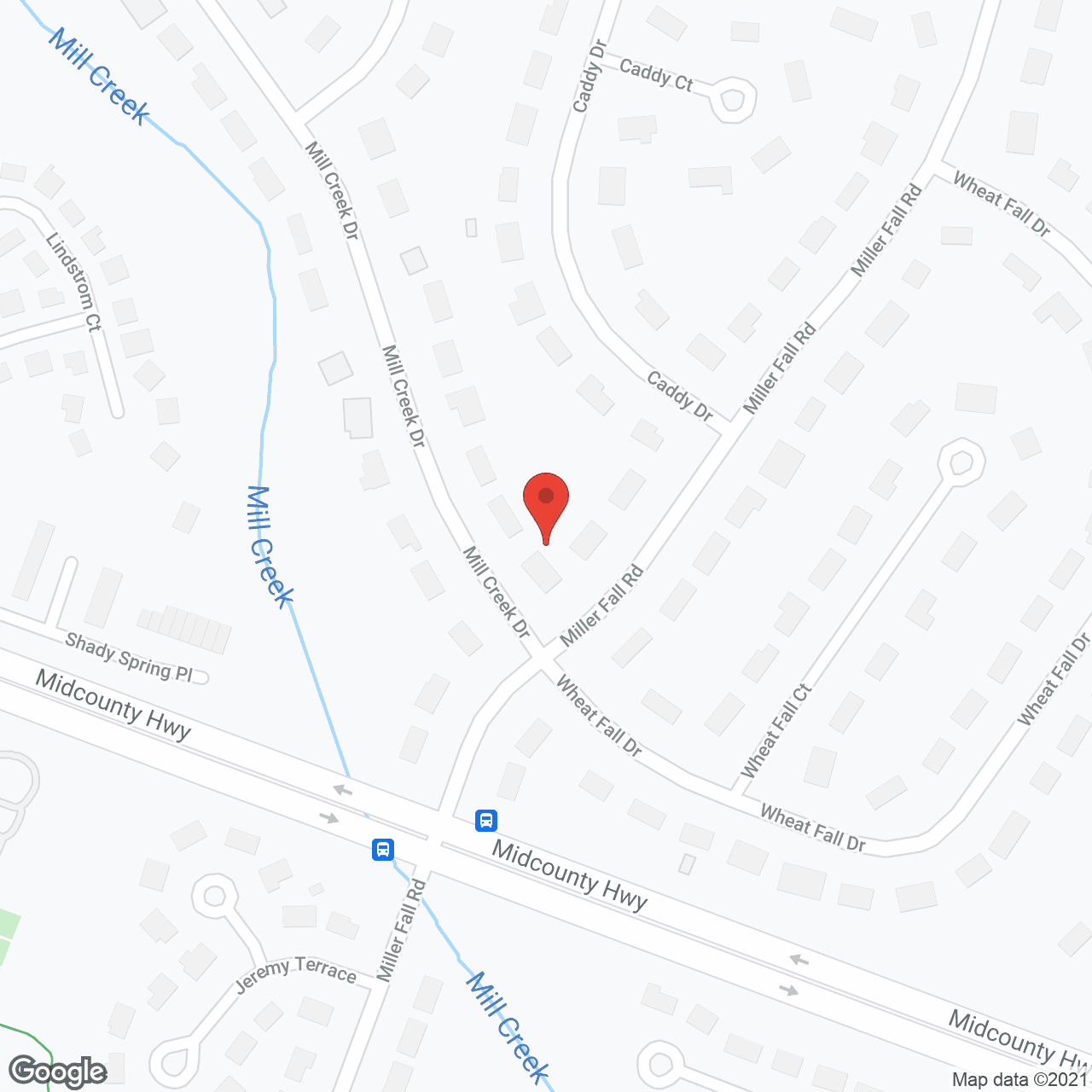 Map of the neighborhood around Miracle Manor