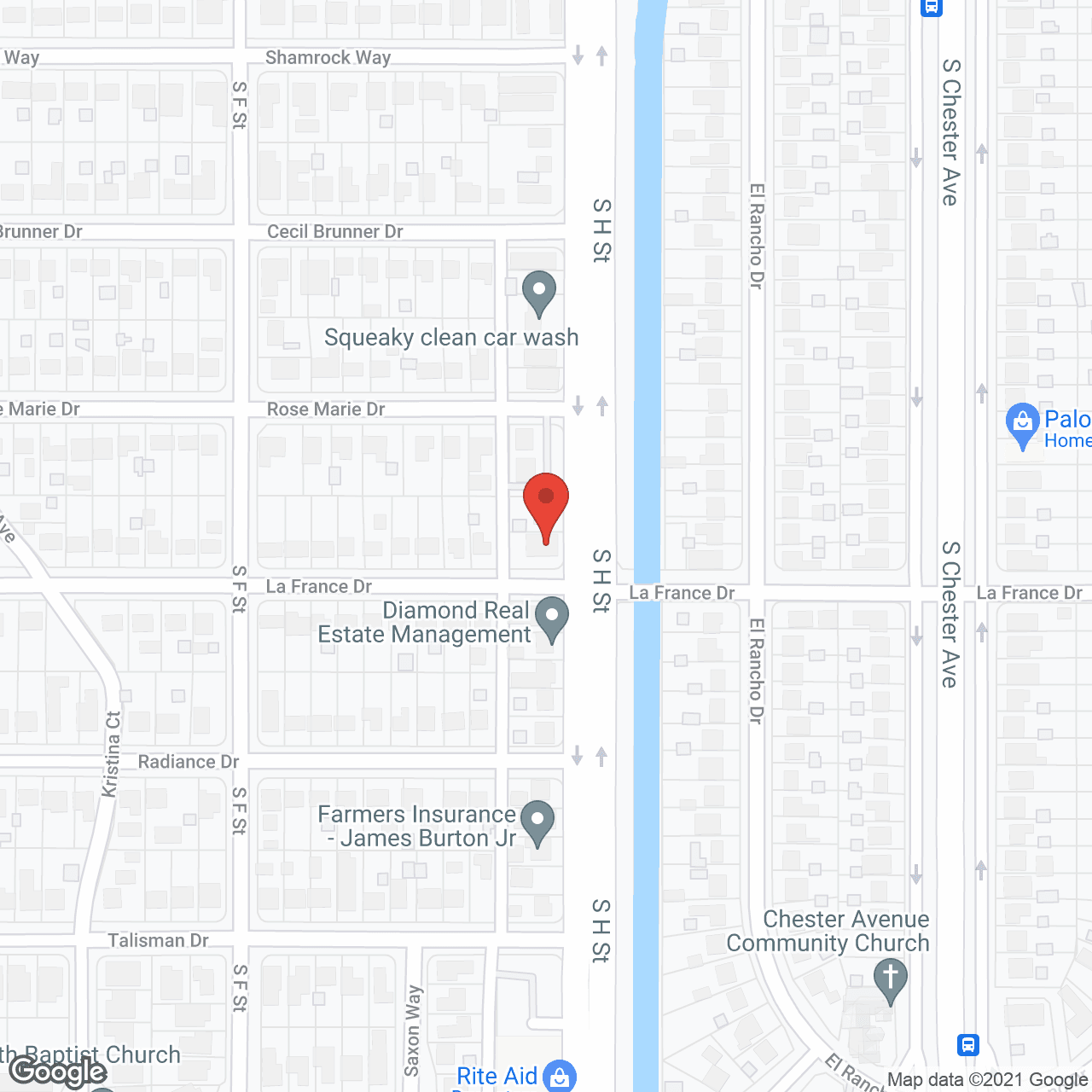 Map of the neighborhood around ICare Living Assistance