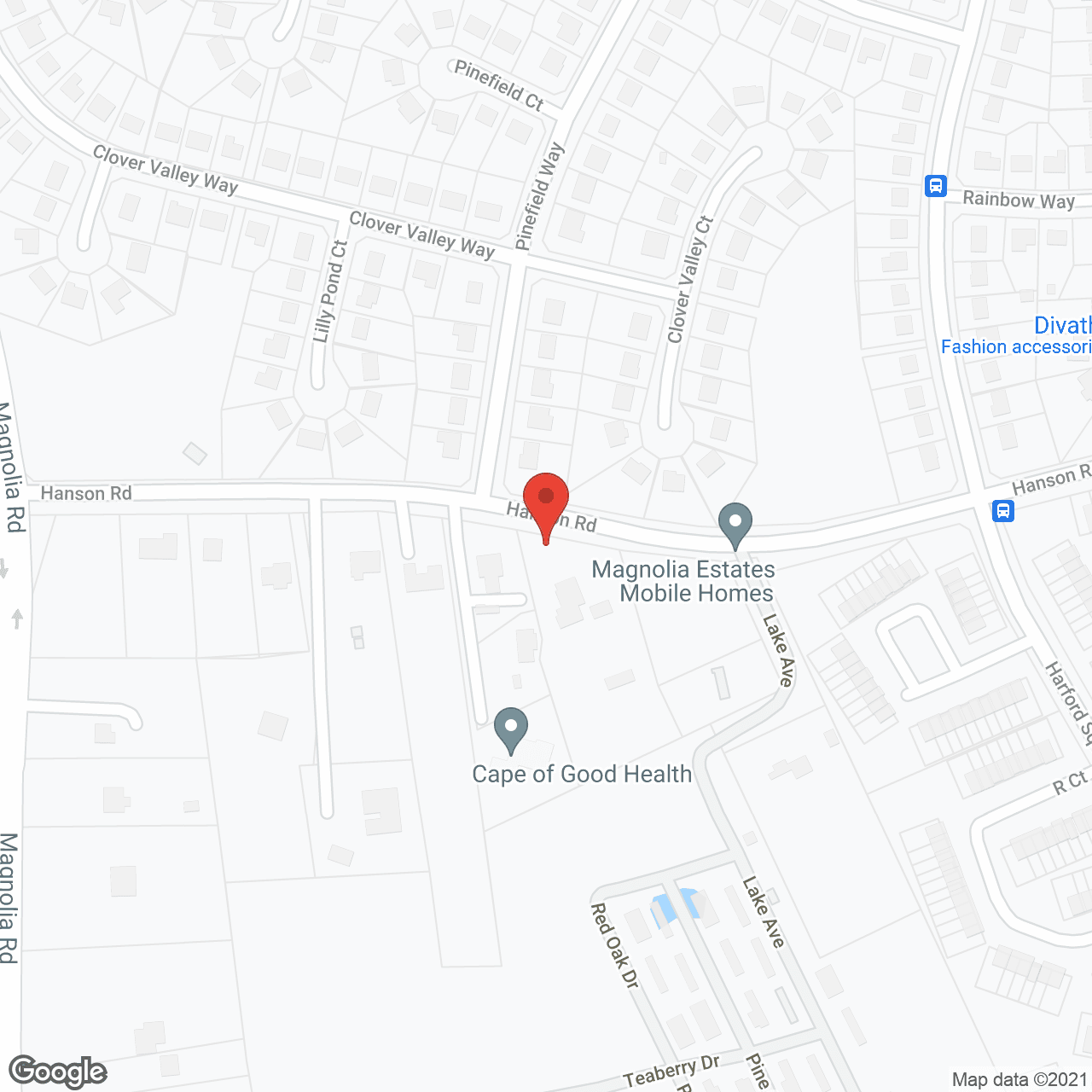 Map of the neighborhood around Cape of Good Health