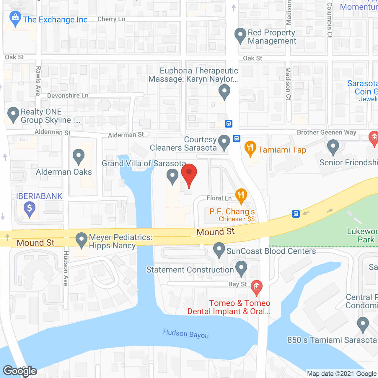 Map of the neighborhood around Grand Villa of Sarasota