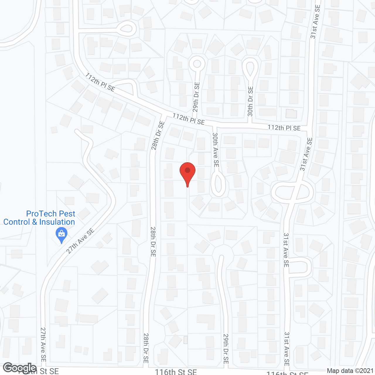 Map of the neighborhood around Golden Years at Hilltop
