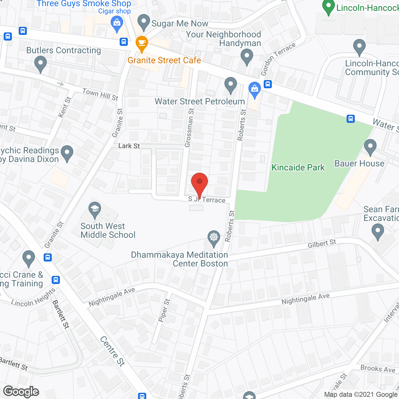 Map of the neighborhood around Vineyard Community Living - Nova Quincy