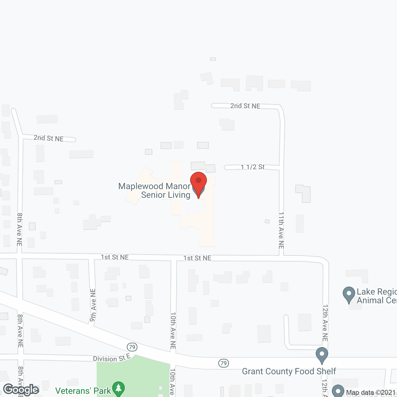 Map of the neighborhood around Maplewood Manor
